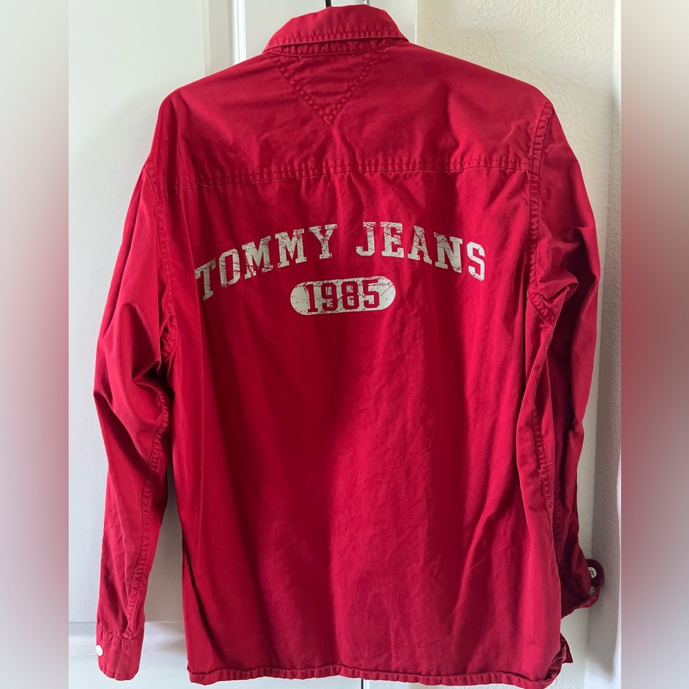 Vintage Tommy Jeans Red Shirt 1985